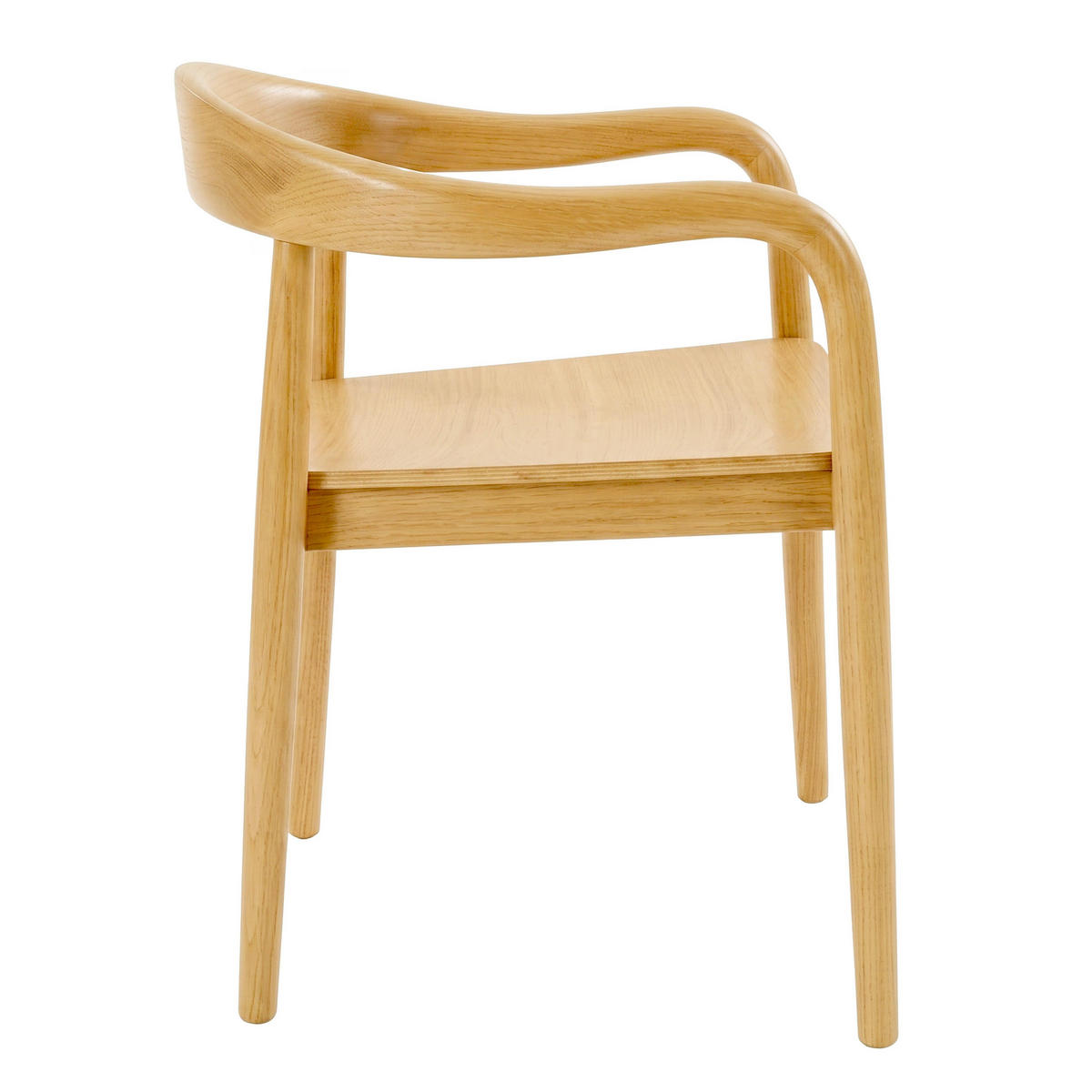 STÜHLE 2-tlg., Holz - Eichefarben, Holz (55/75/55cm) - Oviala