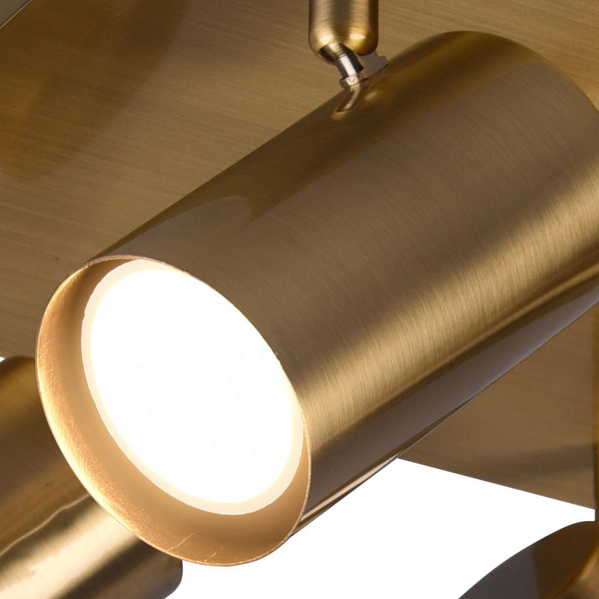 LED DECKENLEUCHTE Marley Altmessing Metall - Messingfarben, Metall (24/24/15cm)