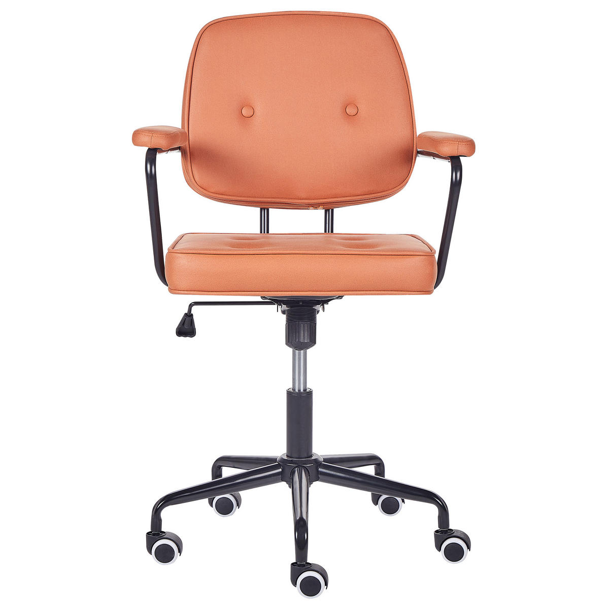 BÜROSTUHL Kunstleder Orange Pawnee - Orange, Textil/Metall (60/90/43cm) - Beliani