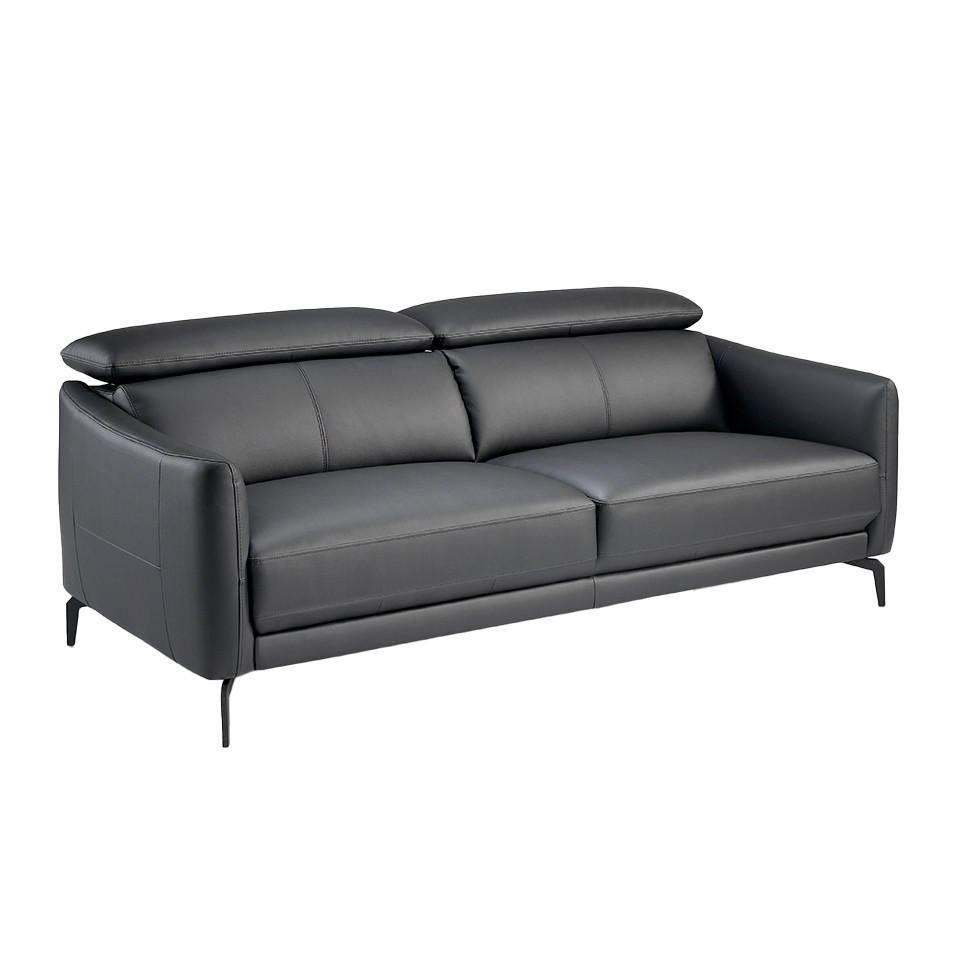 SOFA 3-SITZER Schwarz 197/100/94 cm - Schwarz, Leder (197/94/100cm) - ANGEL CERDA