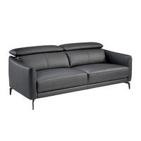 SOFA 3-SITZER Schwarz 197/100/94 cm - Schwarz, Leder (197/94/100cm) - ANGEL CERDA