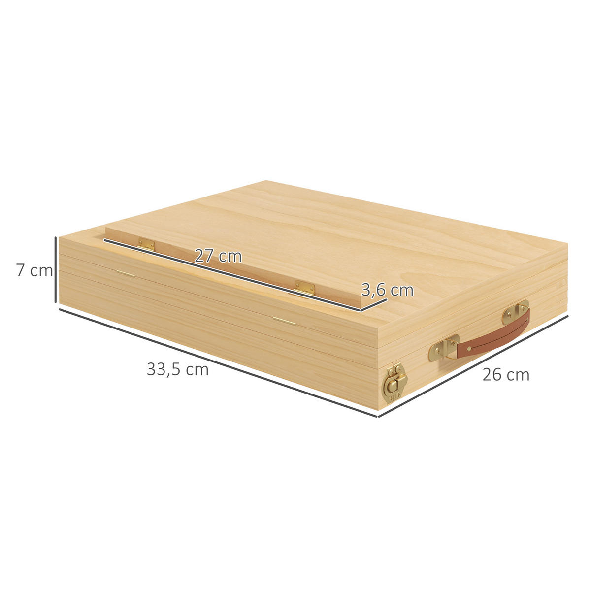 TISCHSTAFFELEI Buchenholz Naturholz - Naturfarben, Holz (26/26/33.5cm) - Vinsetto
