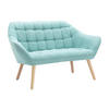 SOFA 2-Sitzer - Stoff - Hellgrün - CASERTA - Grün, Textil (73/77/127cm) - Vente-Unique
