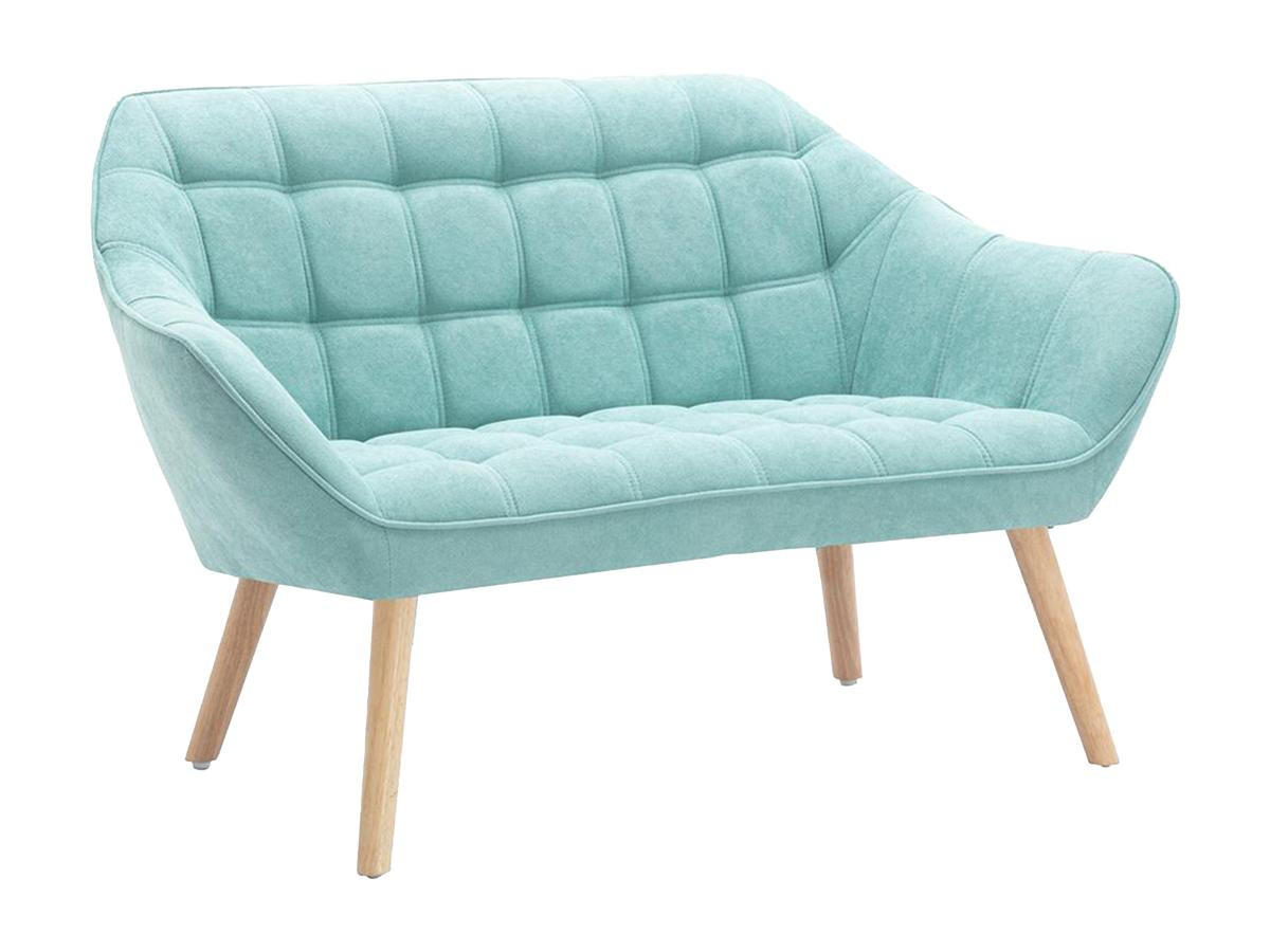 SOFA 2-Sitzer - Stoff - Hellgrün - CASERTA - Grün, Textil (73/77/127cm) - Vente-Unique