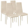 ESSZIMMERSTUHL 4er Set Thomas 41 x 45 x 98 5 cm beige - Beige, Textil (48/98.5/45cm) - tectake