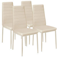 ESSZIMMERSTUHL 4er Set Thomas 41 x 45 x 98 5 cm beige - Beige, Textil (48/98.5/45cm) - tectake