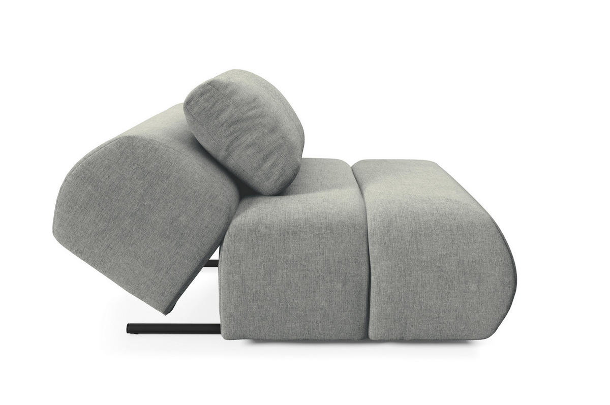 SESSEL ATOMO, Modern Polstersessel Loungesessel, Chenille-Stoff Grau - Grau, Holz/Metall (98/82/134cm) - MASSENO