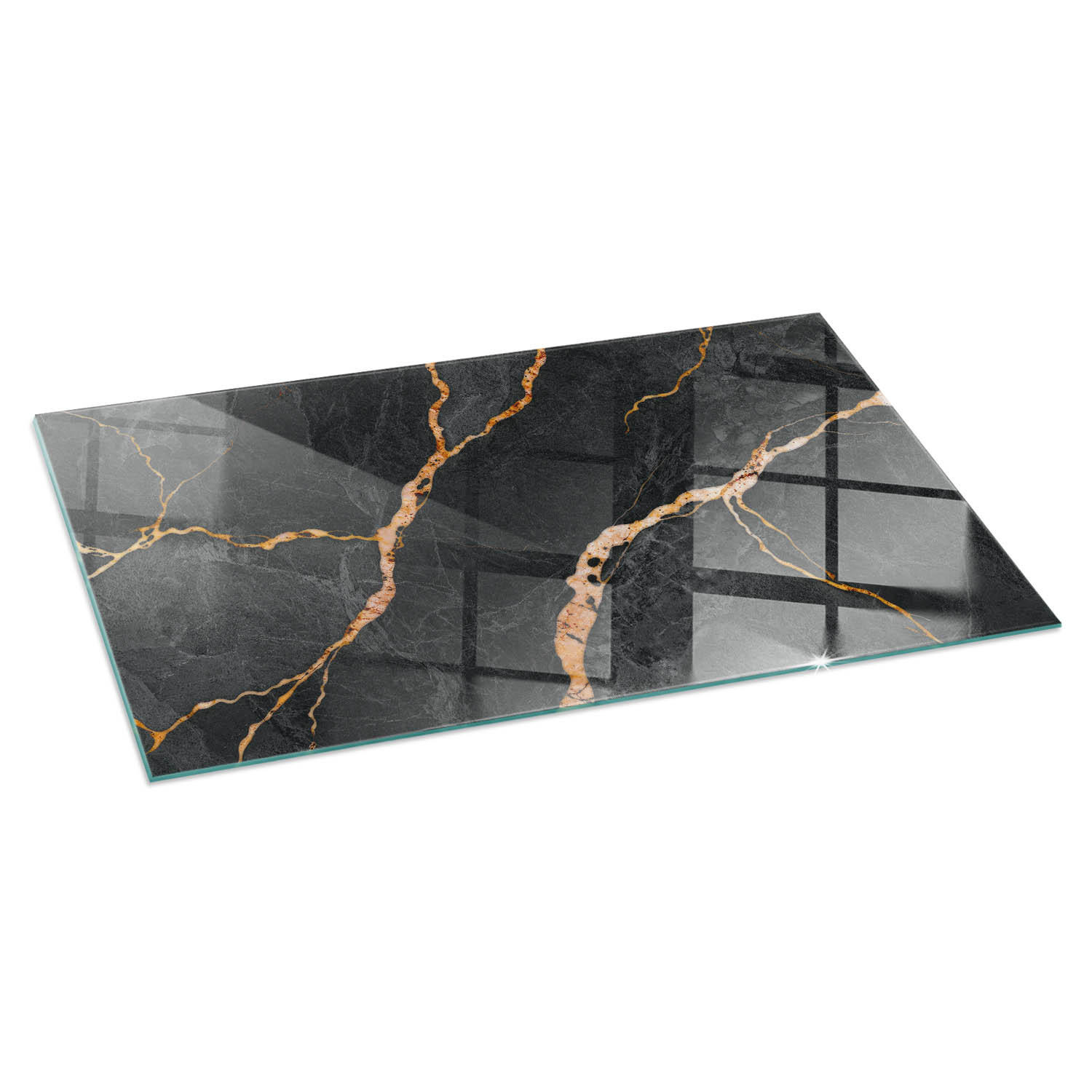 ArtPrintCave Glasplatte Schwarz 120x60x0.4 cm