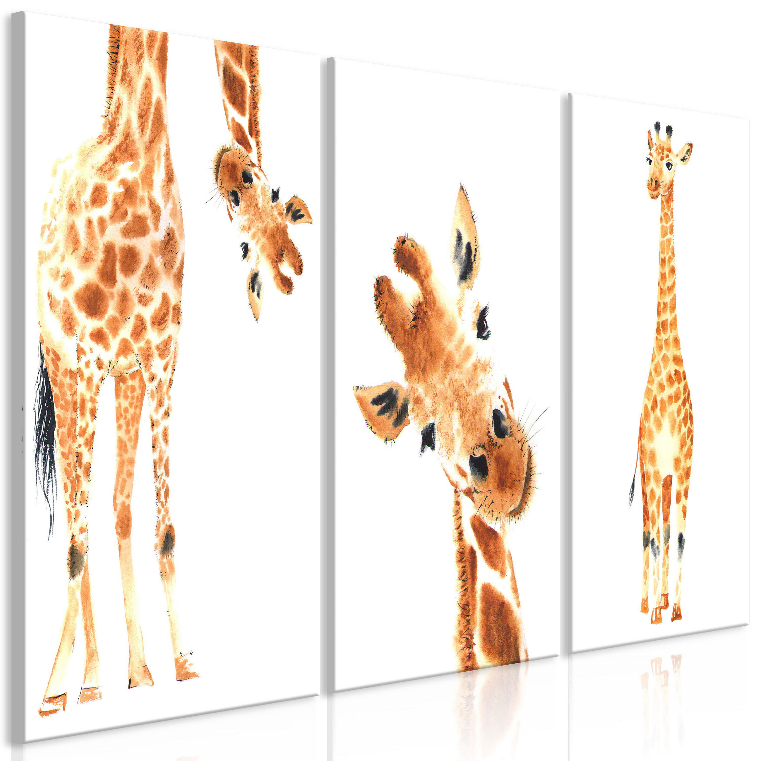 KUNSTDRUCK Weiß 60/30 cm - Weiß/Orange, Textil (60/30cm) - KUNSTLOFT