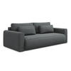 3-SITZER SOFA mit Schlaffunktion Strukturstoff Stoff Grau - Schwarz/Grau, Kunststoff/Textil (238/82/105cm) - LaMiaSofa