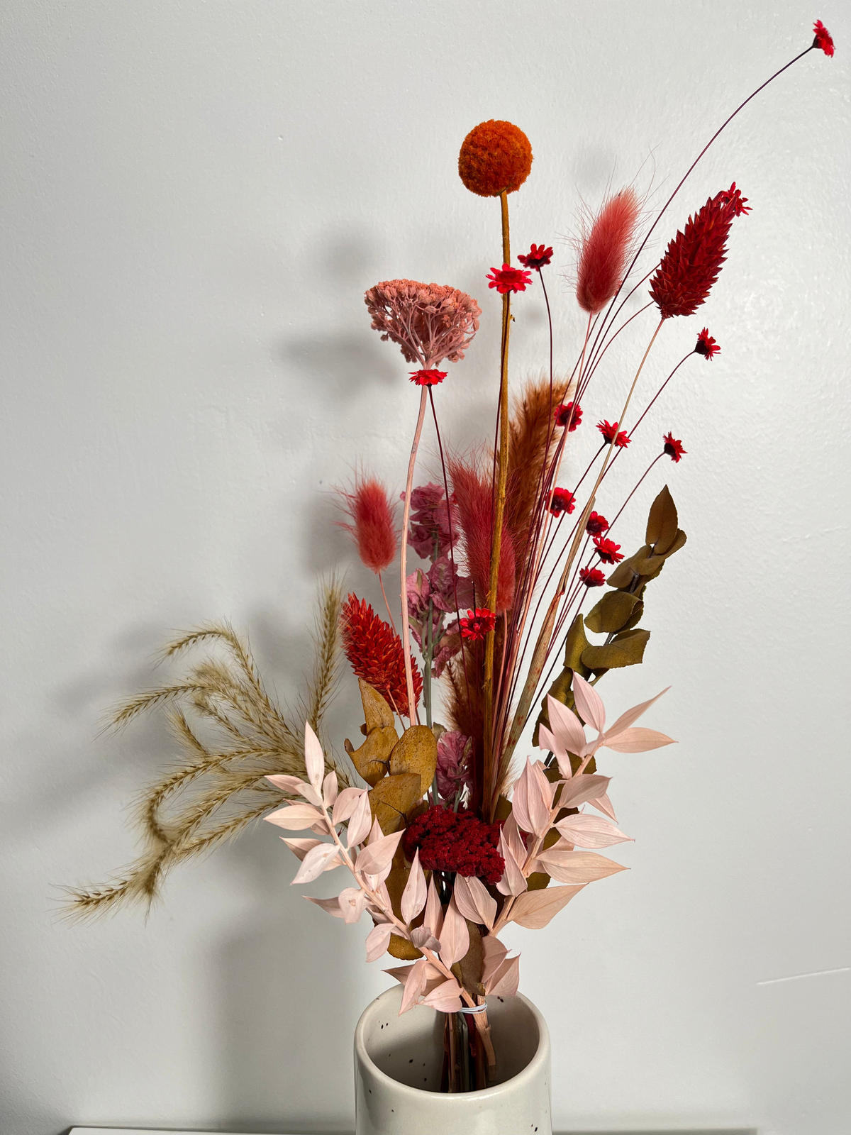 TROCKENBLUMENSTRAUSS Mini Sunset Glow - orange / 20 cm - Orange, Naturmaterialien (20cm) - Lykke & You
