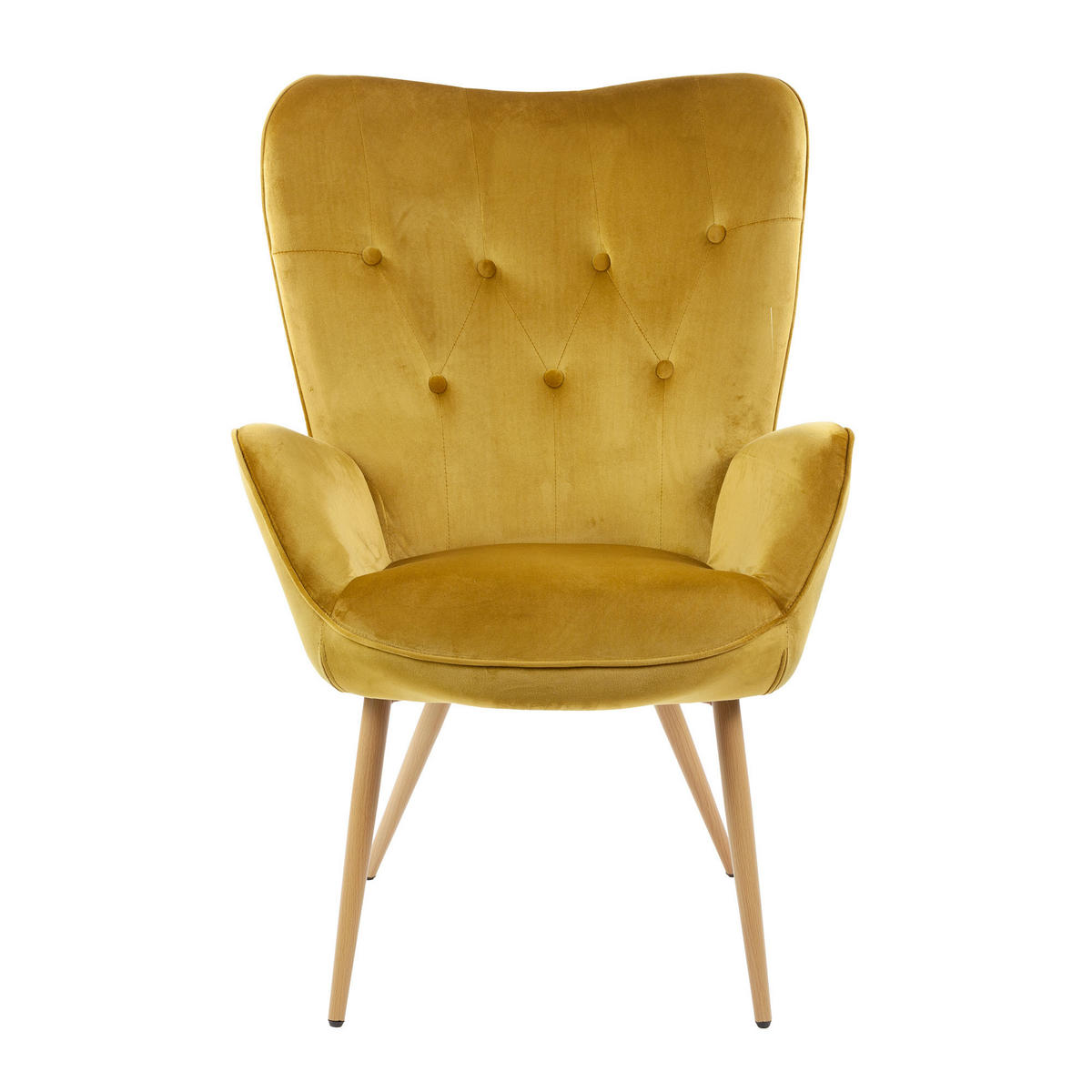 RELAXSESSELSET YORK Samt Bezug mit Hocker, Gold - Goldfarben, Textil/Metall (67/100/48cm) - Albatros