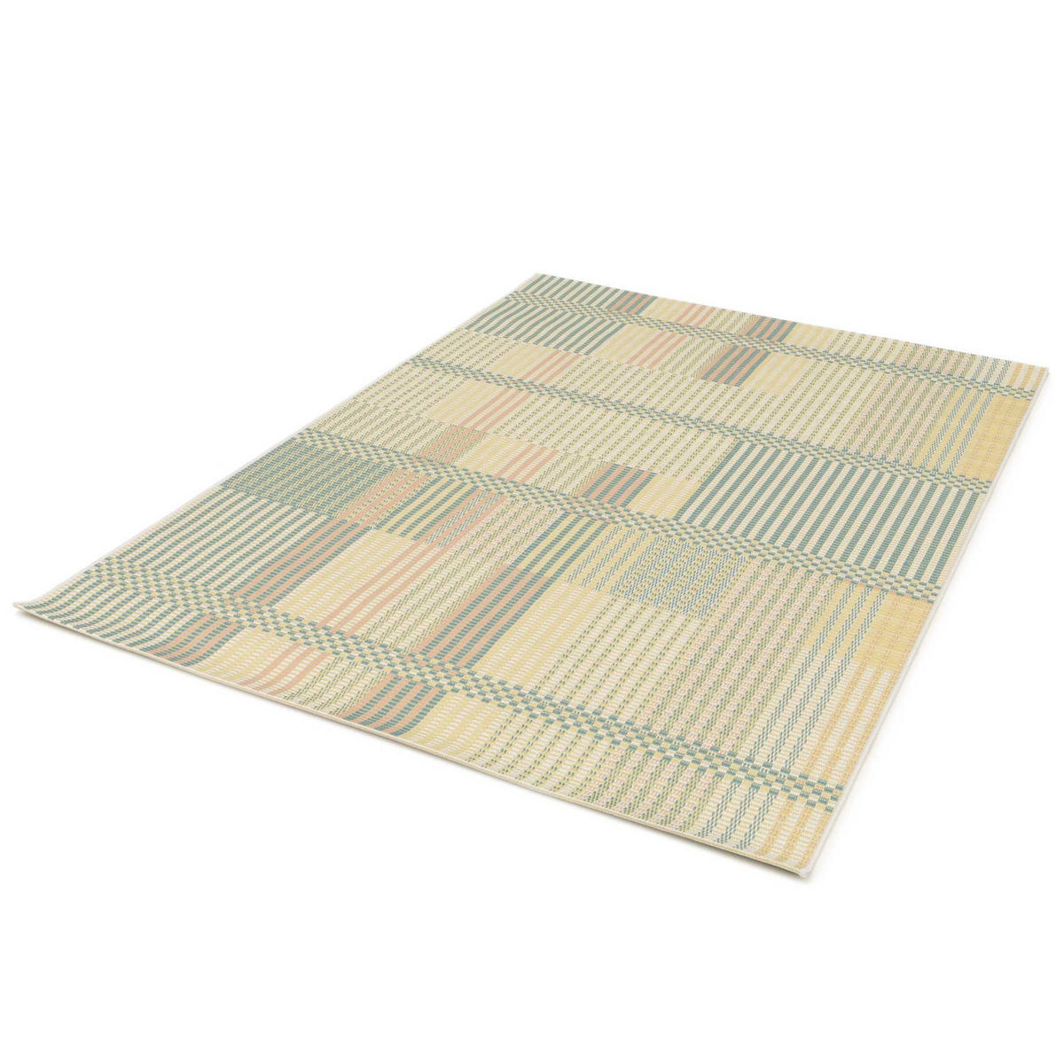 OUTDOORTEPPICH In Pastelltönen Manila 80/150 cm - Pastellblau/Pastellgrün, Kunststoff/Textil (80/150cm) - Atticgo