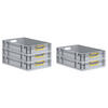 EUROBOX 5x Nextgen Color 12x40x60cm 23 Liter Griffe Gelb Offen - Gelb, Kunststoff (40/12/60cm) - PROREGAL