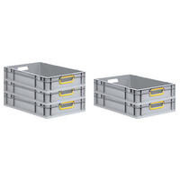 EUROBOX 5x Nextgen Color 12x40x60cm 23 Liter Griffe Gelb Offen - Gelb, Kunststoff (40/12/60cm) - PROREGAL