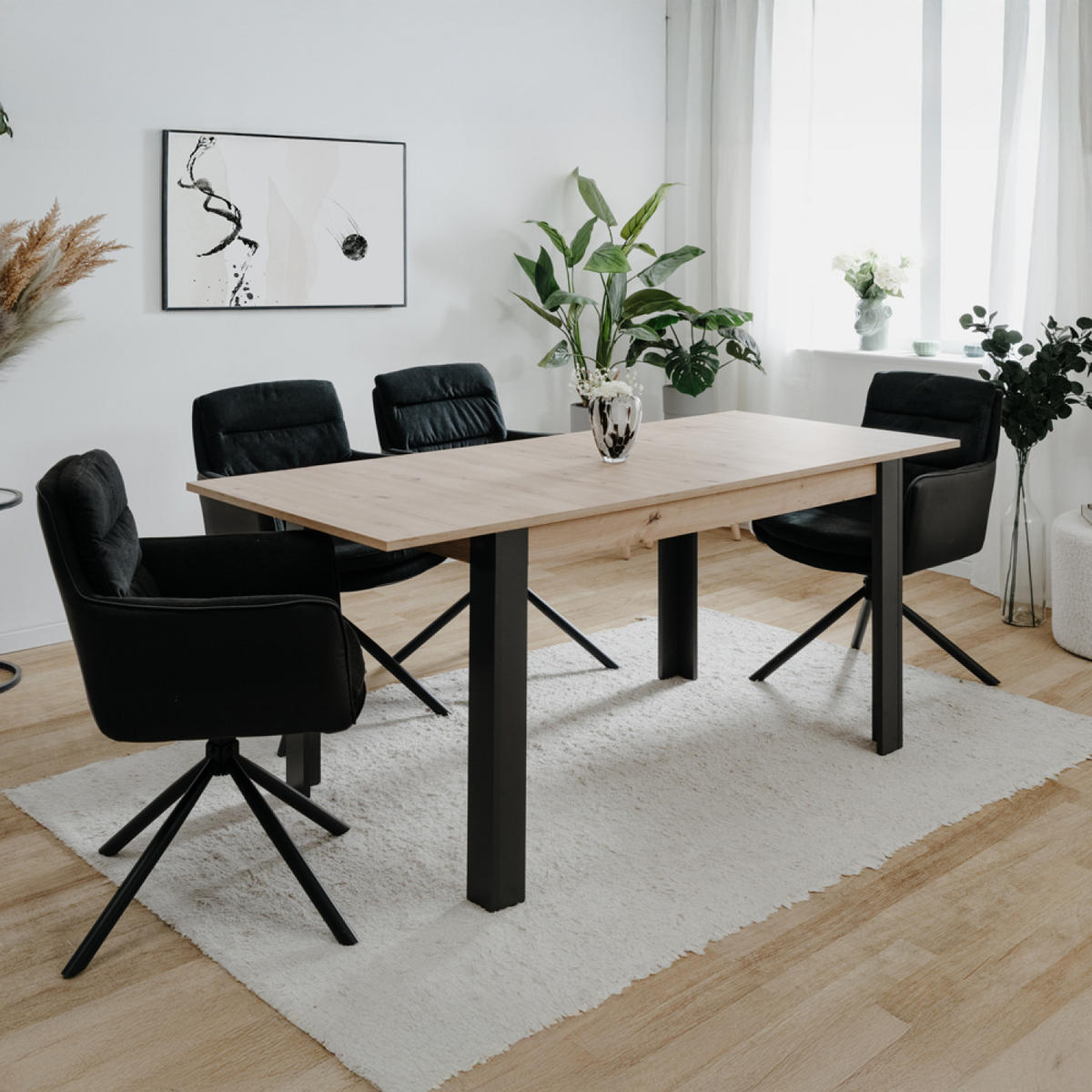 TISCH Tolosa Braun 6 Personen Ausziehbar Aus Holz - Braun, Holz (100/80/75cm) - Concept Usine