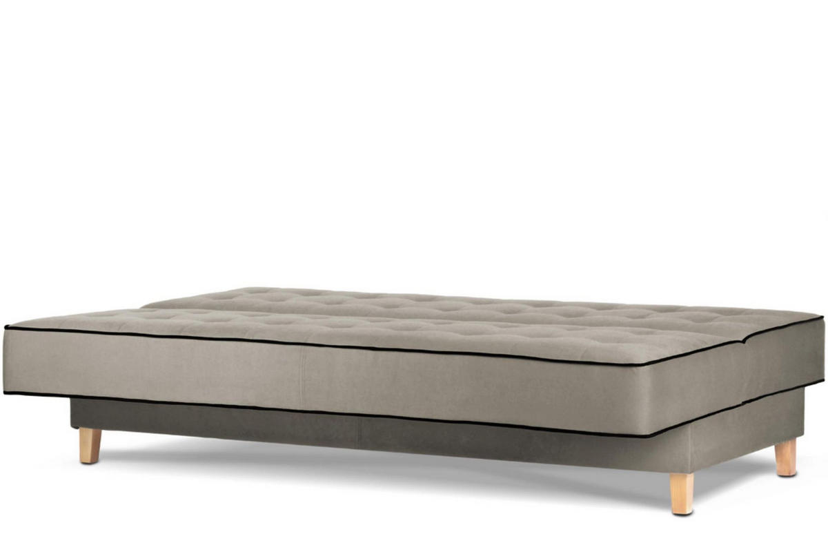 3-SITZER-SCHLAFSOFA DOZER Velours, beige/braun - Beige/Braun, Textil (197/94/93cm) - KONSIMO®