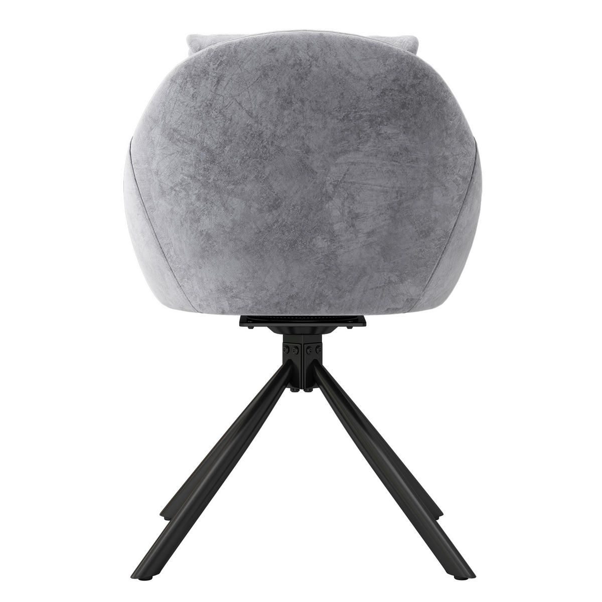 ESSZIMMERSTUHL Drehbar Grau Samt, Ergonomisch, Modern - Grau, Textil (65/79/59cm) - FLIEKS