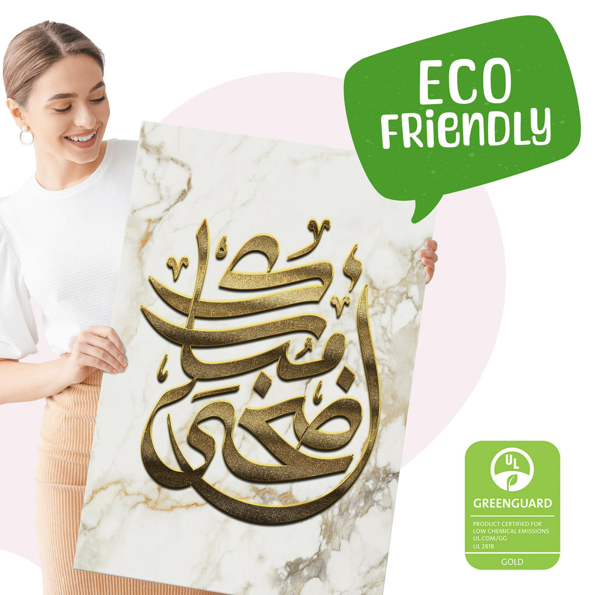 LEINWANDBILDER 3-es Set Marmor Symbole - Beige/Weiß, Textil (90/40cm) - Muralo