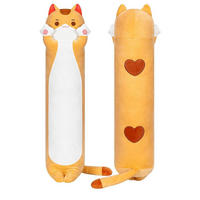PLÜSCHKISSEN Katze orange, 110 cm als Kuschelkissen und Schlafbegleiter - Orange, Textil (20/110cm)