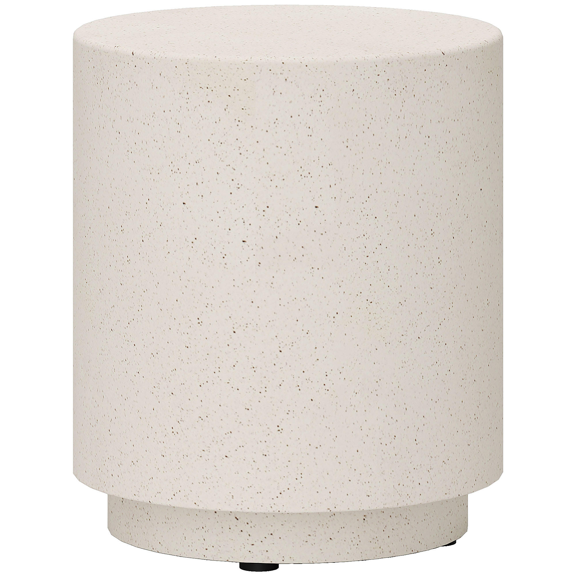 BEISTELLTISCH mit Stein-Optik, Ø37 x 43 cm, Cremeweiß - Creme, Naturmaterialen (37/37/43cm) - HOMCOM