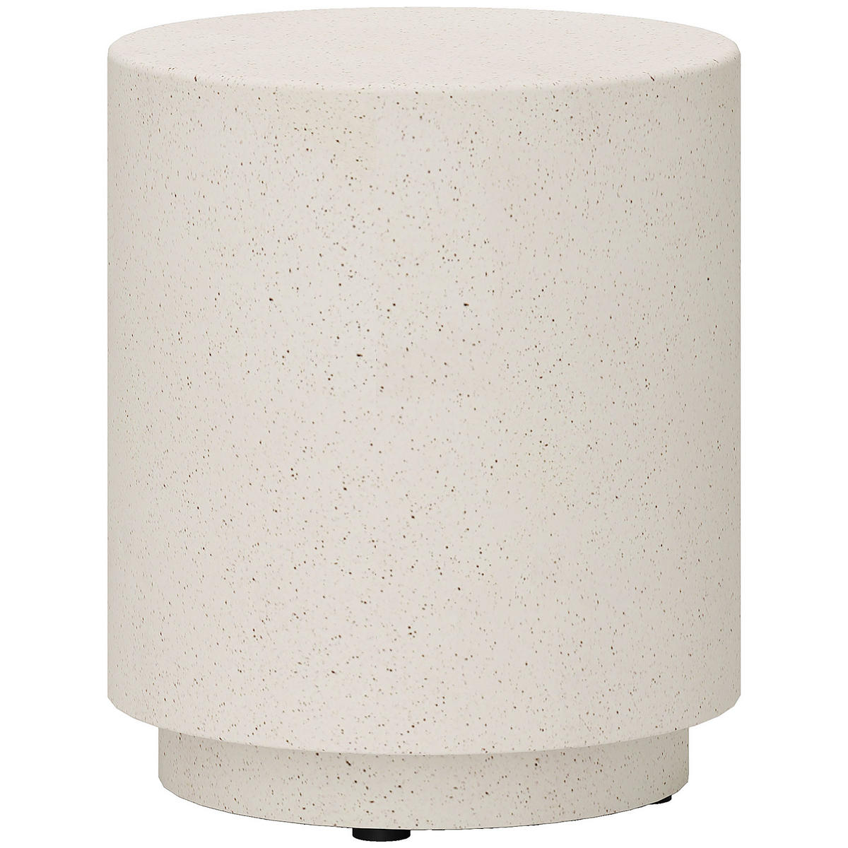 BEISTELLTISCH mit Stein-Optik, Ø37 x 43 cm, Cremeweiß - Creme, Naturmaterialen (37/37/43cm) - HOMCOM