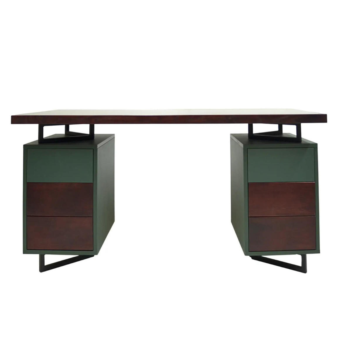 EICHENHOLZSCHREIBTISCH mit Containern für das Arbeitsbüro oder die Kanzlei NORD - Eichefarben, Holz (60/140/75cm) - Rawood Furniture