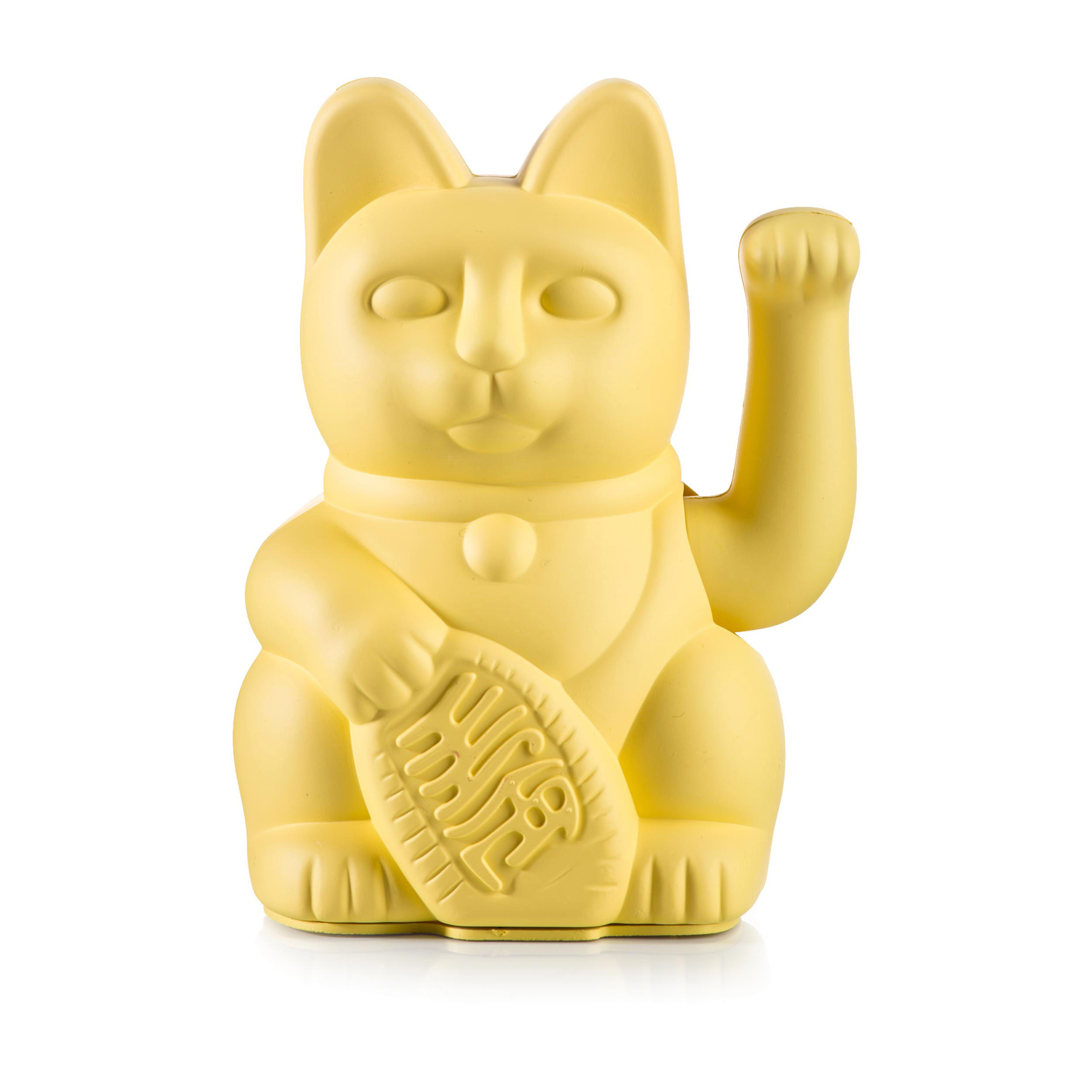 WINKEKATZE Lucky Cat, Kunststoff, Gelb, ca. 15 cm - Gelb, Kunststoff (10.5/15/8.5cm) - Donkey Products