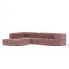 ECKSOFA Cosimo Rosa Samtstoff - Schwarz/Rosa, Holz/Holzwerkstoff (325/228cm) - Maison de Reve