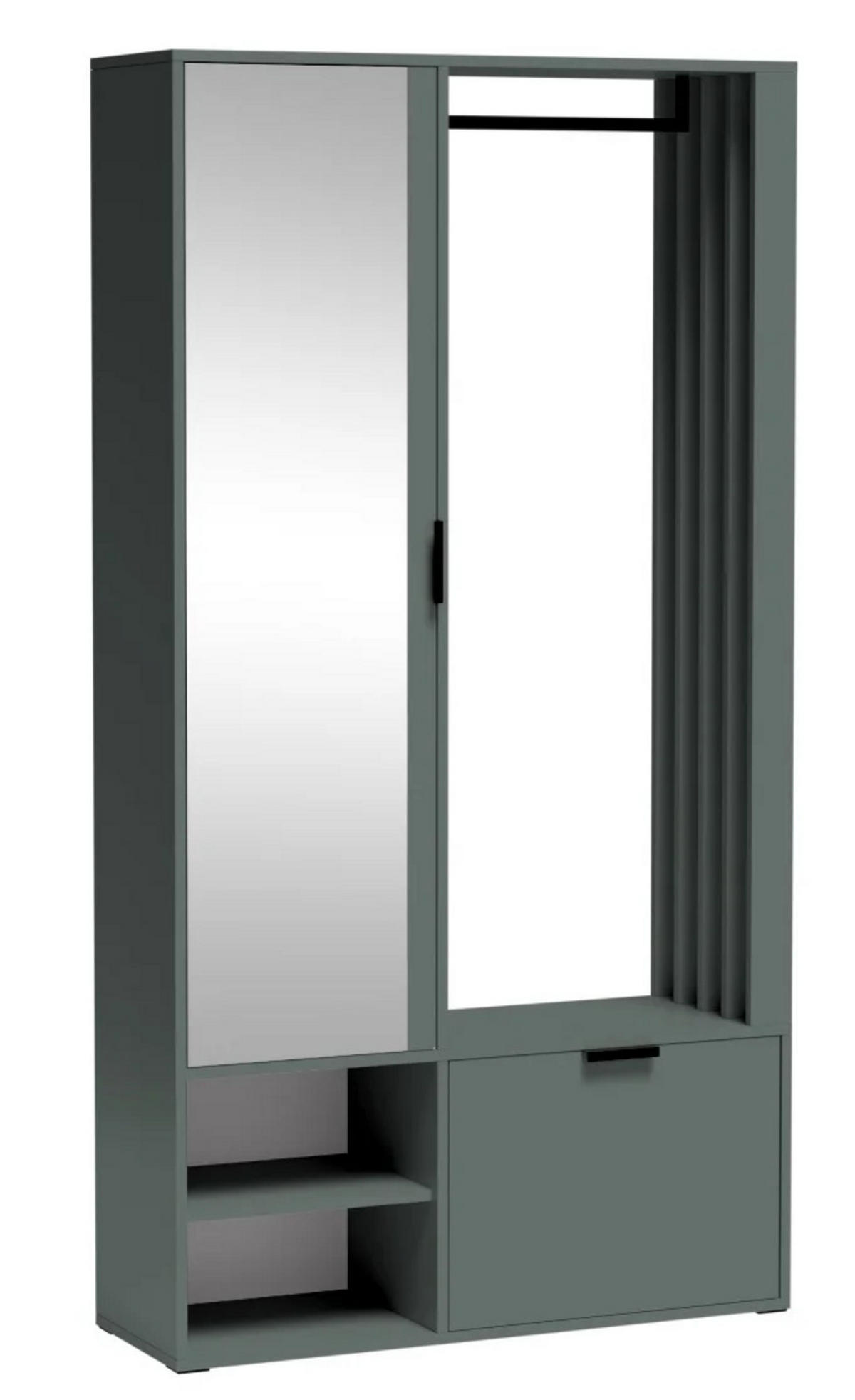 GARDEROBE MILANO UNI - Dunkelgrün, Holzwerkstoff (100/190/33cm) - Meblini