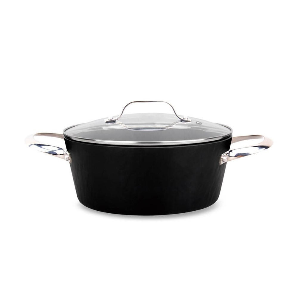 TOPF Schwarz 38/28/12 cm MR4428 - Schwarz, Metall (28cm) - Maestro 