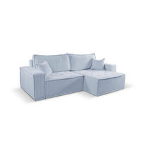 ECKSOFA Bohoo Mit Schlaffunktion Hellgrau Rechts - Hellgrau, Holz (248/140cm) - Kaiser Möbel
