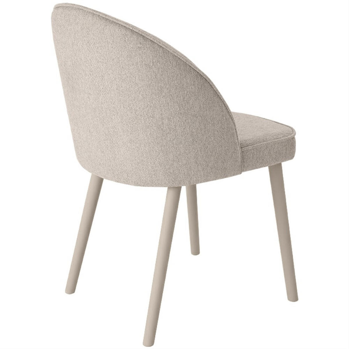 STUHL Luna, Polsterstuhl für das Esszimmer mit kaschmirfarbenen Holzbeinen, Beige - Kaschmir/Beige, Holz (51/87/46cm) - Beautysofa