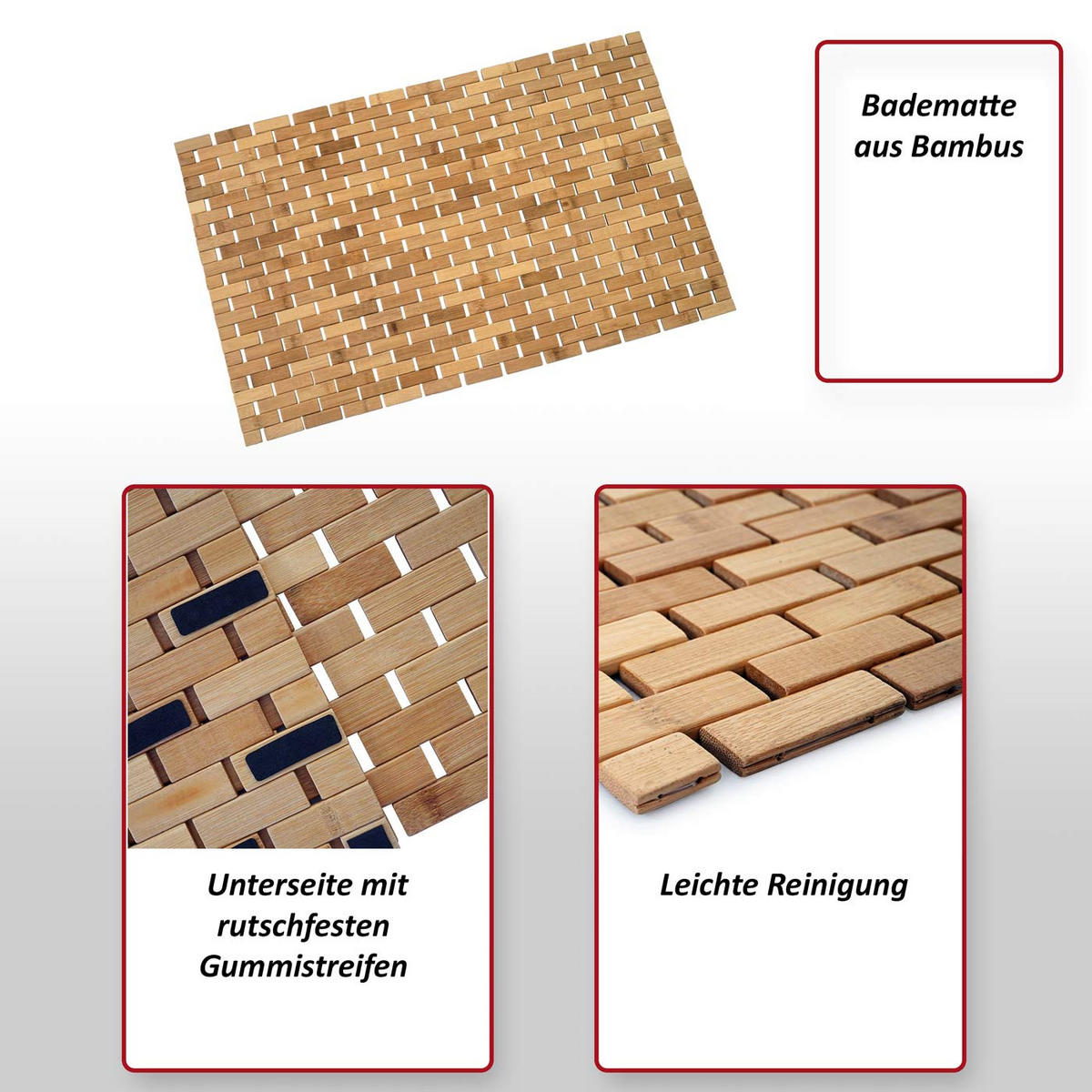 BADEZIMMERSET Braun 5er-Set - Braun, Holz (36/140/34cm) - MCW
