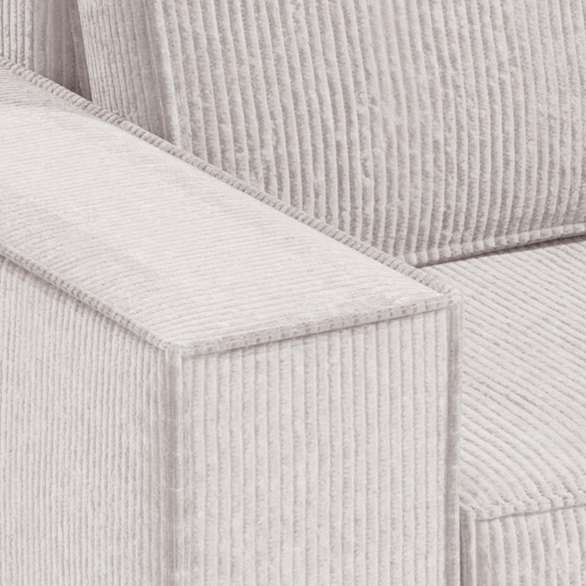 ECKSOFA Isaac 3 Sitzplätze Weiß - Weiß, Holz (257/148cm) - Petits-meubles