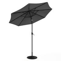SONNENSCHIRM aus Polyester Metall mit Resin-Sockel Schwarz drehbar 360° neigbar 60° 3 x 2.4m Ø49 × 35 cm - Schwarz, Metall (300/240cm) - Livingandhome
