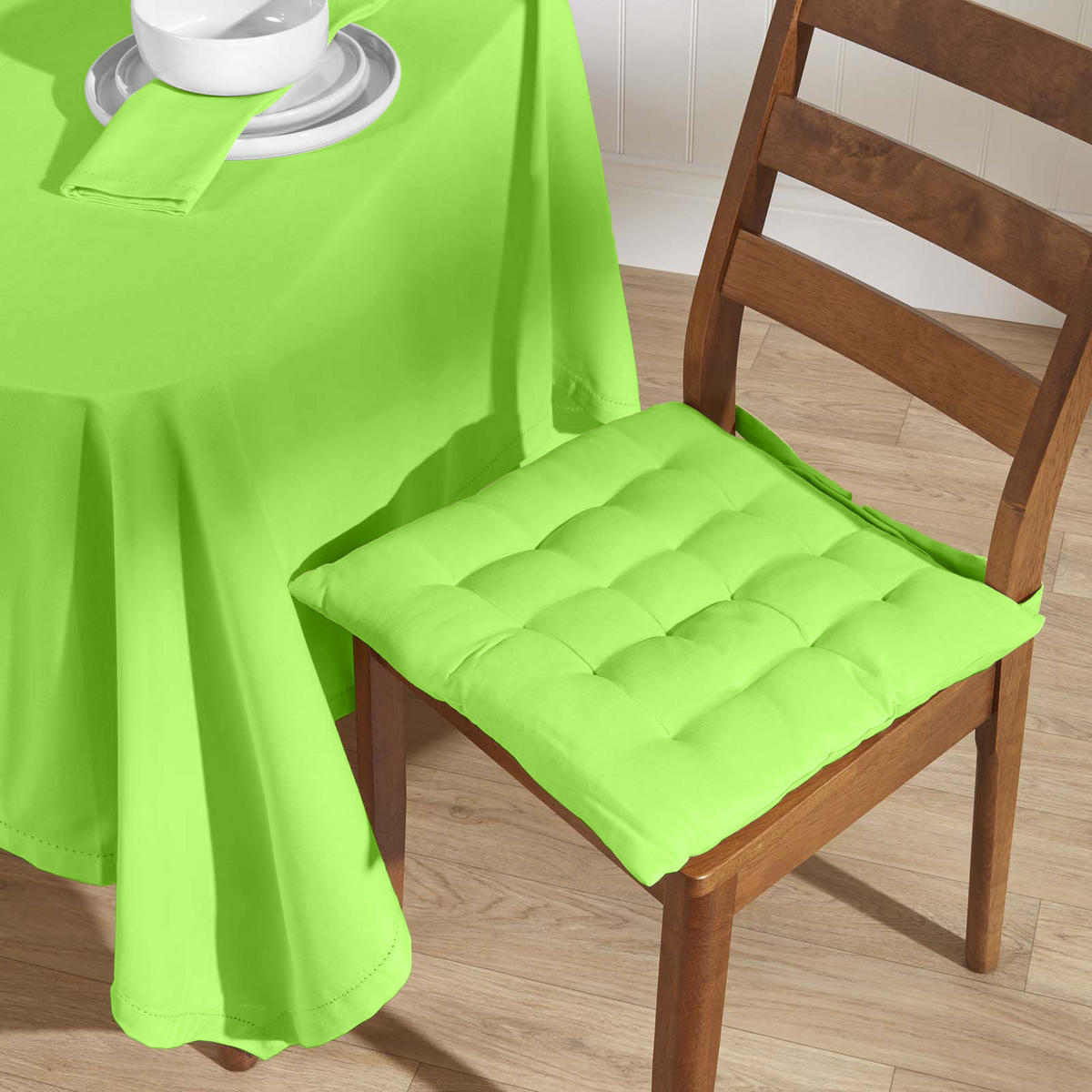 STOFFSERVIETTEN 4er-Set limette 45/45 cm, 100% Baumwolle - Limette, Textil (45/45cm) - Homescapes