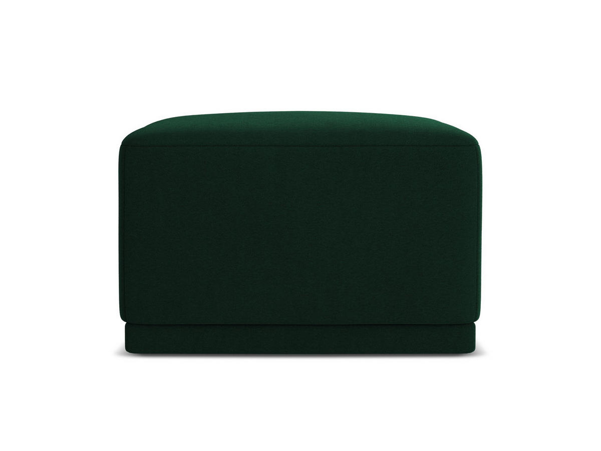 POUF Samt Stoff Grün - Dunkelgrün/Schwarz, Kunststoff/Textil (65/40/65cm) - Makamii