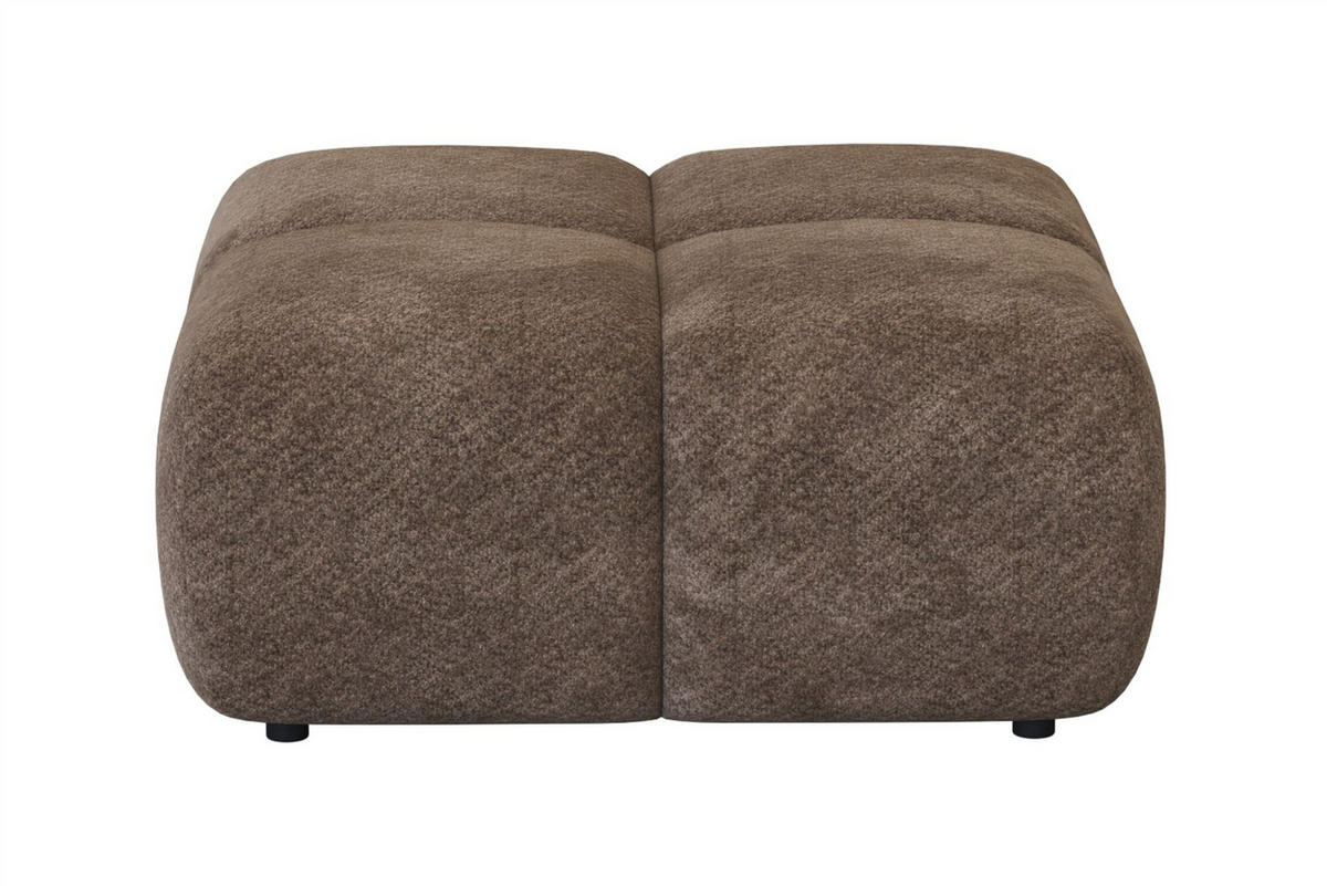 POLSTERHOCKER Vega - Braun, Holzwerkstoff/Textil (90/45/90cm) - Fun Möbel