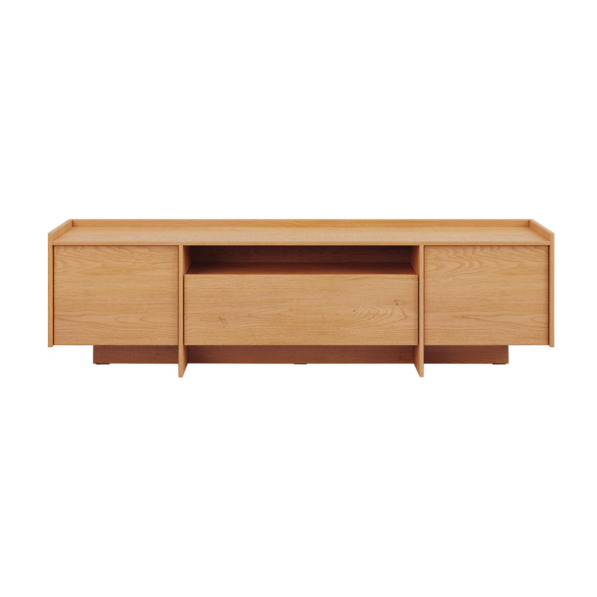 TV STOLEK Japandi Dřevo - hnědá, kompozitní dřevo (196.8/57.4/38cm) - Petits-meubles