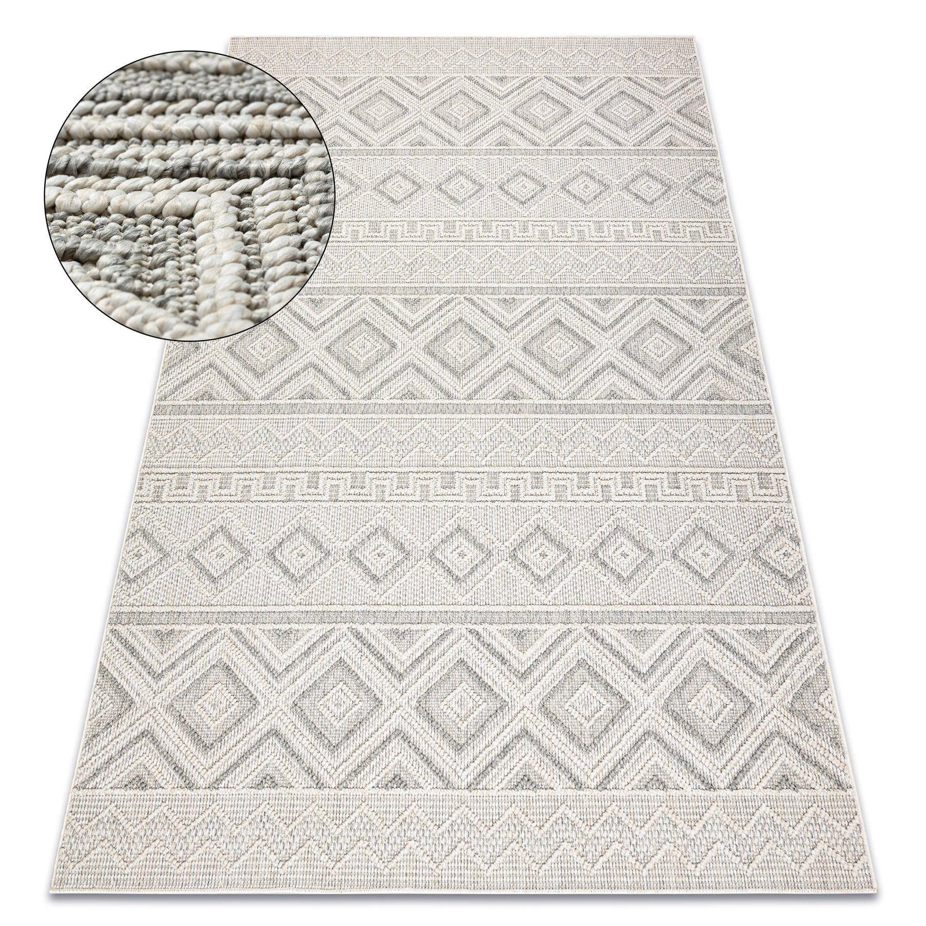 TEPPICH Origi 120/170 cm - Grau, Textil (120/170cm) - rugsX