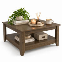 COUCHTISCH Lea Nussbaum - Braun, Holzwerkstoff (90/90/46.8cm) - Decorotika