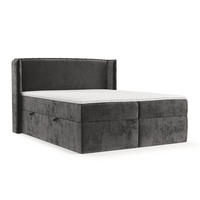BOXBETT Viva 180/200 cm Anthrazit im Lotta Stoff - Anthrazit/Schwarz, Holz/Holzwerkstoff (180/200cm) - AltaBeds