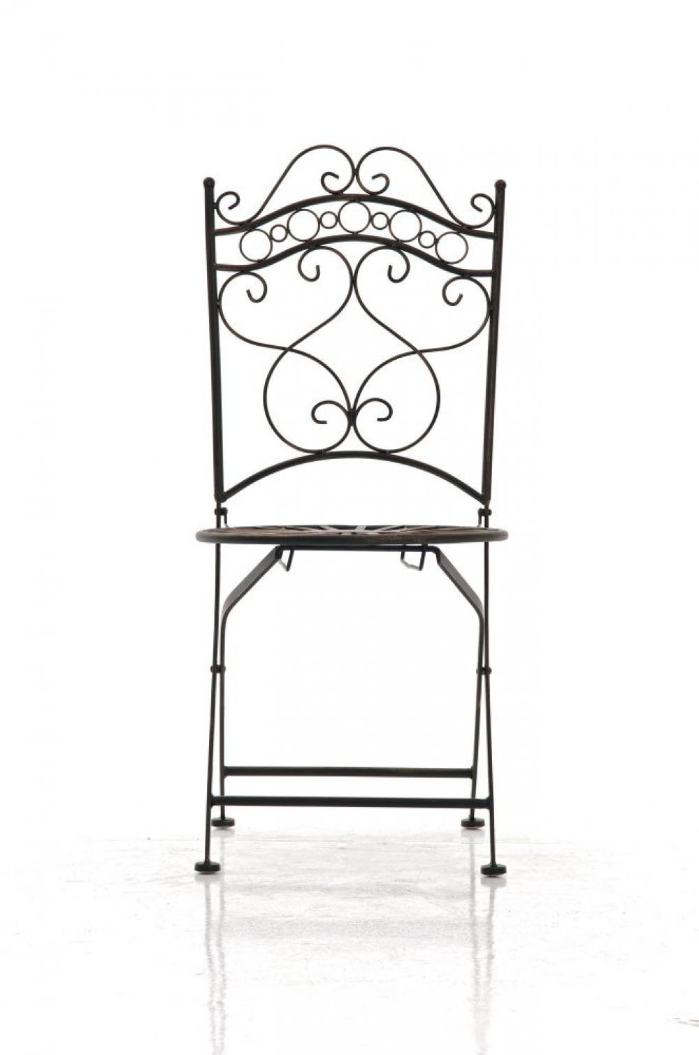 GARTENKLAPPSTUHL Metall Bronze - Bronzefarben, Metall (40/92/50cm) - CLP