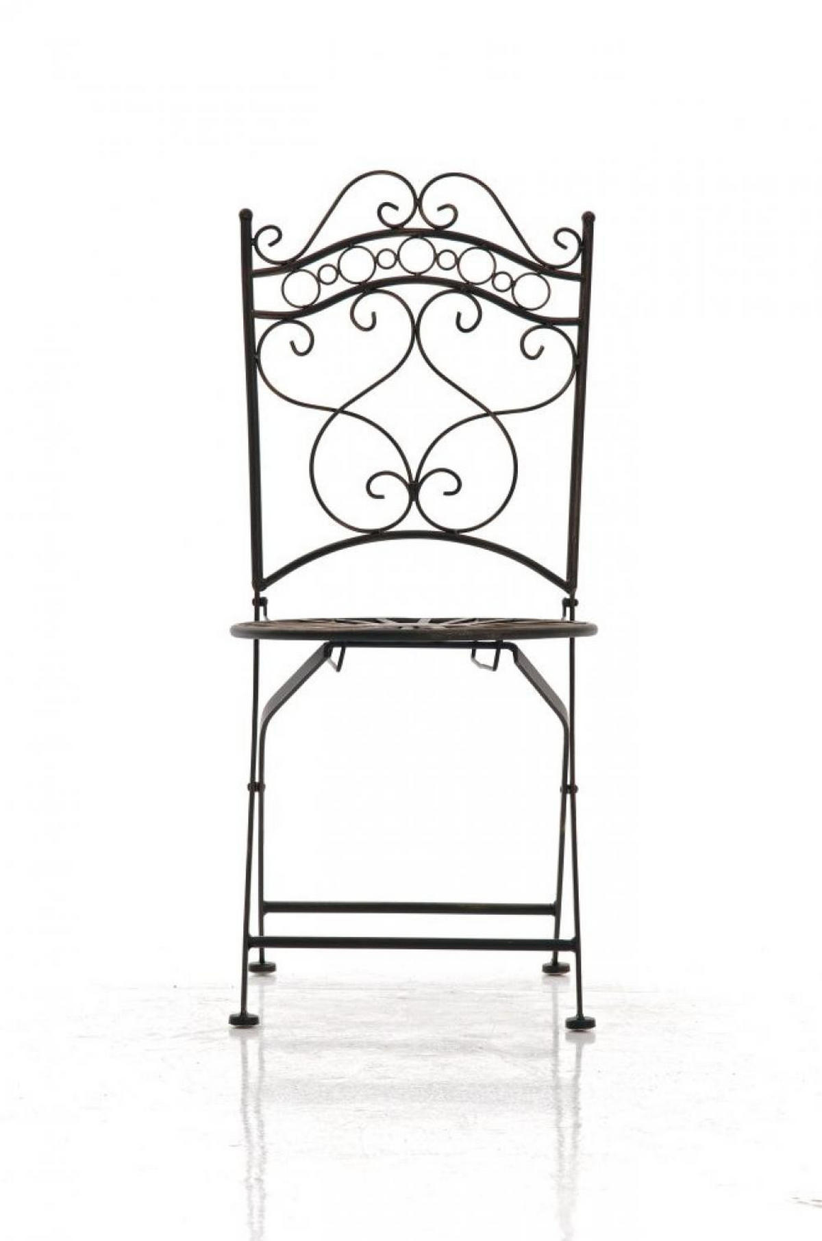 GARTENKLAPPSTUHL Metall Bronze - Bronzefarben, Metall (40/92/50cm) - CLP