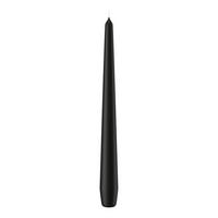 SPITZKERZEN (konische Kerzen) Schwarz 250 x Ø 25 mm, 12 Stück - Schwarz, Paraffin (2.5/25/25cm) - Wiedemann Kerzen