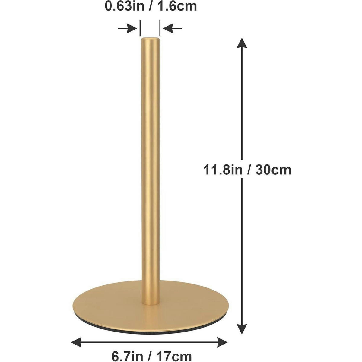 KÜCHENROLLENHALTER Edelstahl Mattgold 30 cm - Goldfarben, Metall (17/7.6/31cm)