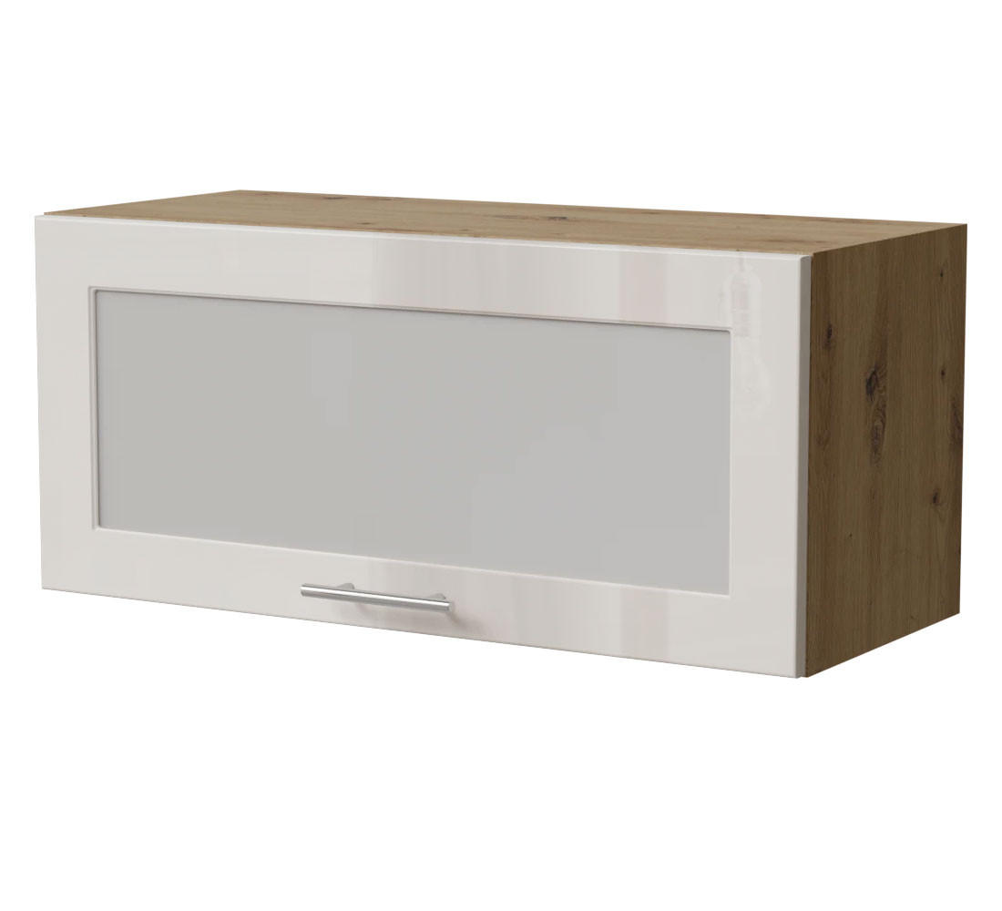 Feldmann-Wohnen Klapphängeschrank Creme, Eiche Artisan 80x36x32.5 cm