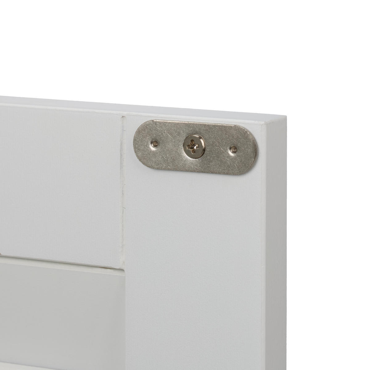 BADSCHRANK - Weiß, Holzwerkstoff/Metall (60/80/29cm) - Relaxdays