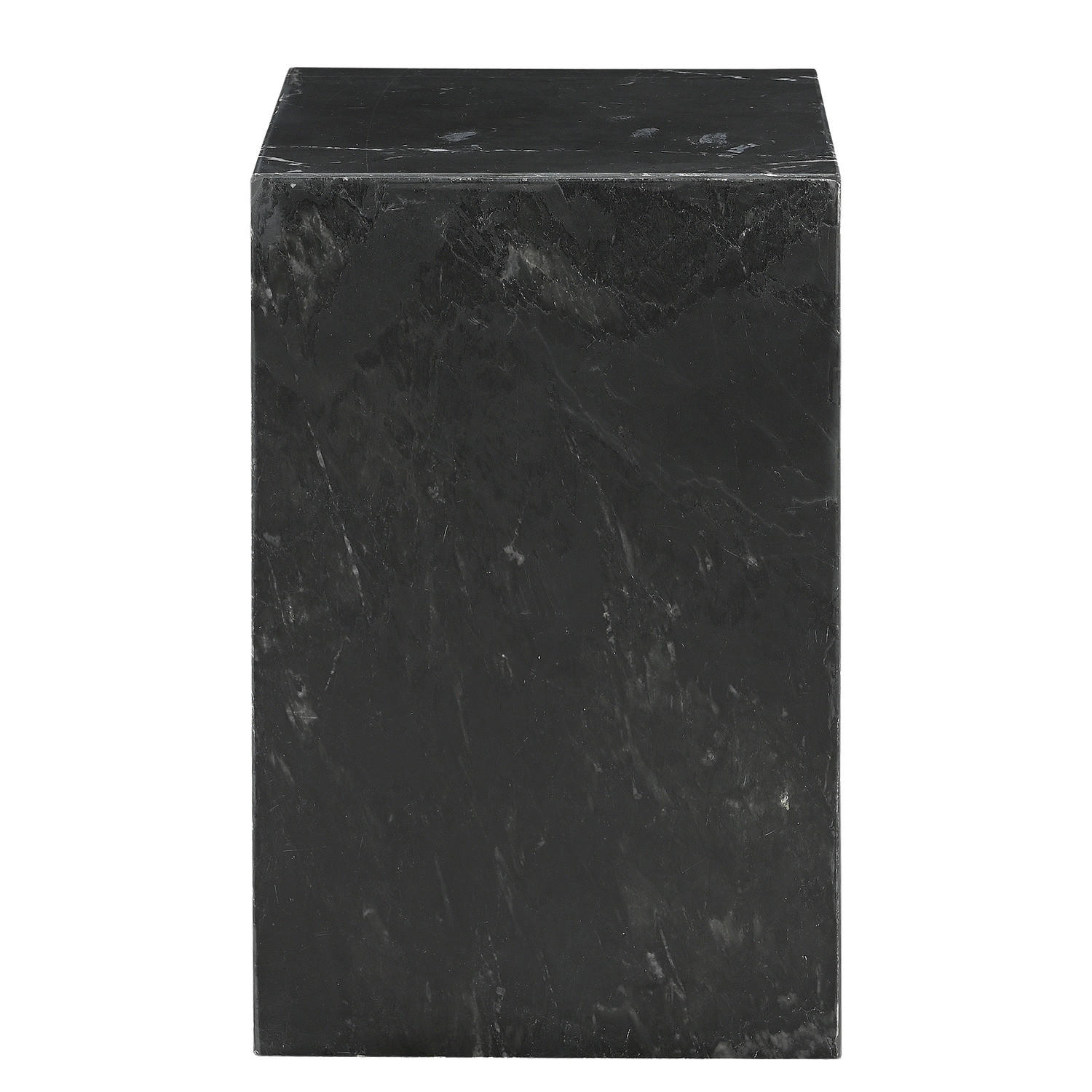 BEISTELLTISCH - Marmor - Schwarz, Stein (30/30/48cm) - home24